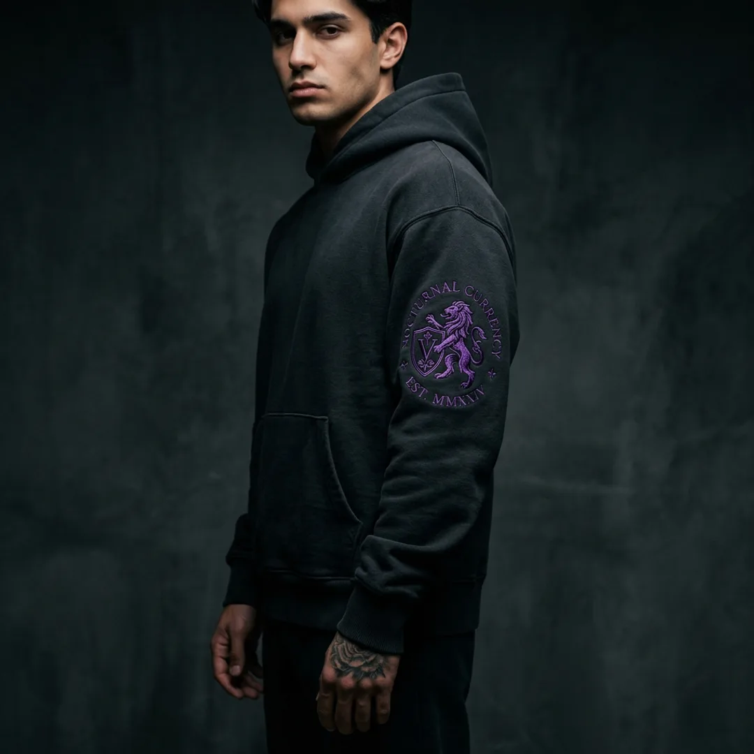 Midnight Embroidered Hoodie